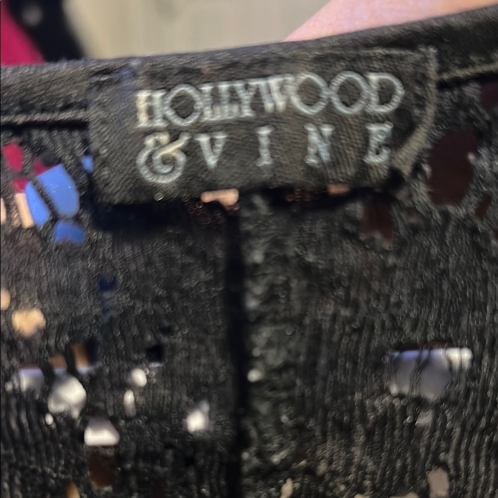 Hollywood & Vine Black Lace Top